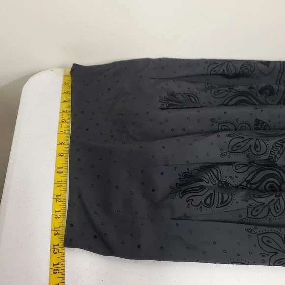 Apt 9 Womens Velvet Burnout Fairy Grunge Whimsigoth Skirt Size 4 Black Romantic - Picture 7 of 12